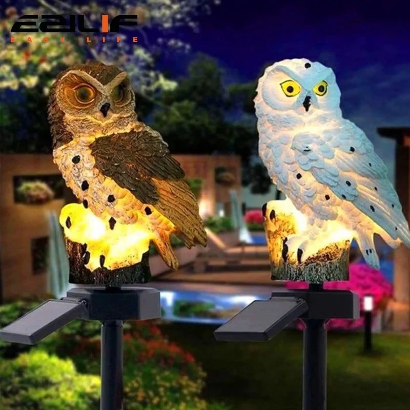 Solar Owl Garden Lamp