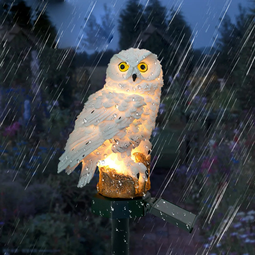 Solar Owl Garden Lamp