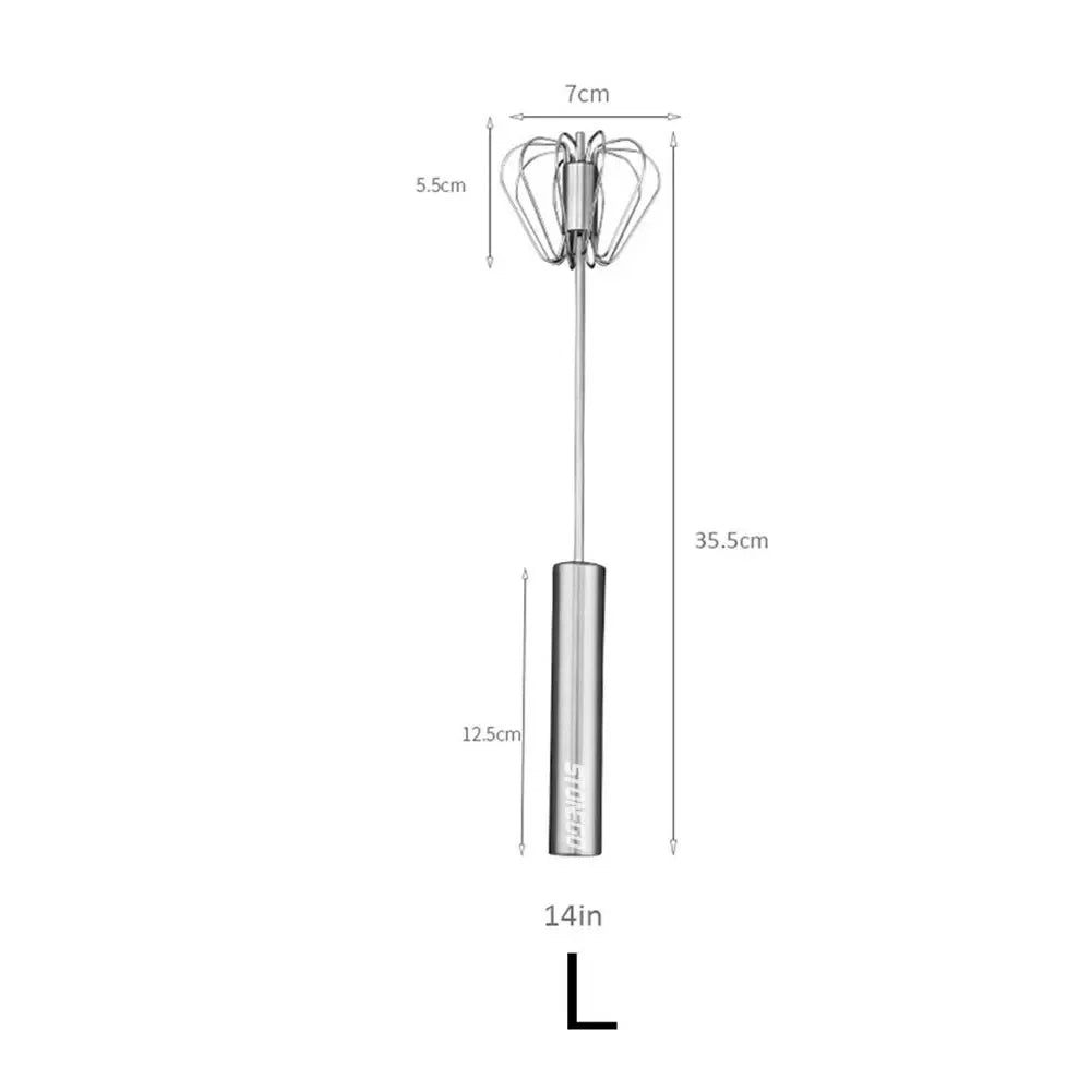 Stainless Steel Rotary Whisk Hand Mixer