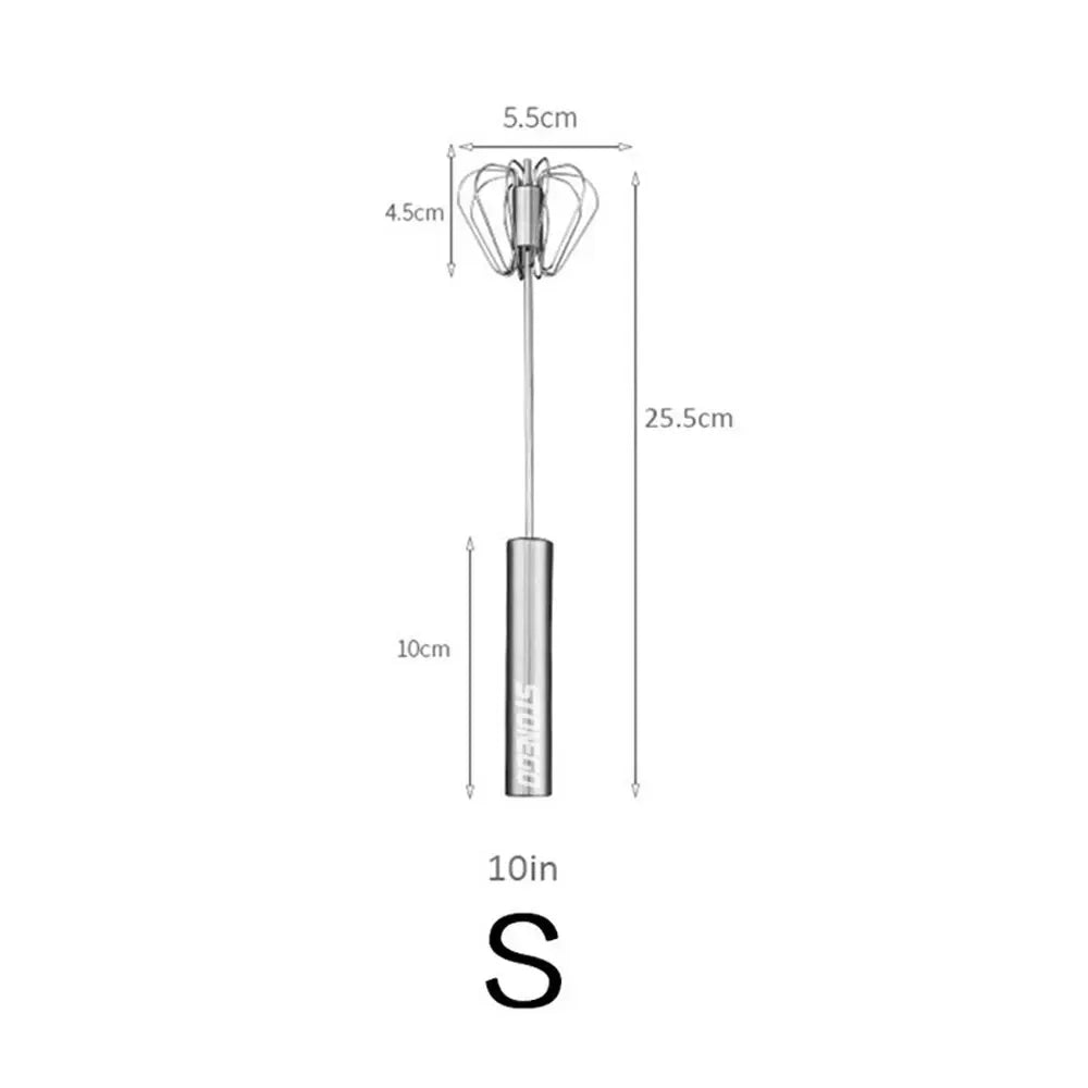 Stainless Steel Rotary Whisk Hand Mixer