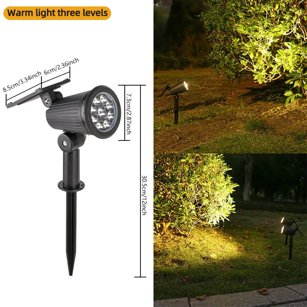 9 LED RGB Solar Spot Lights