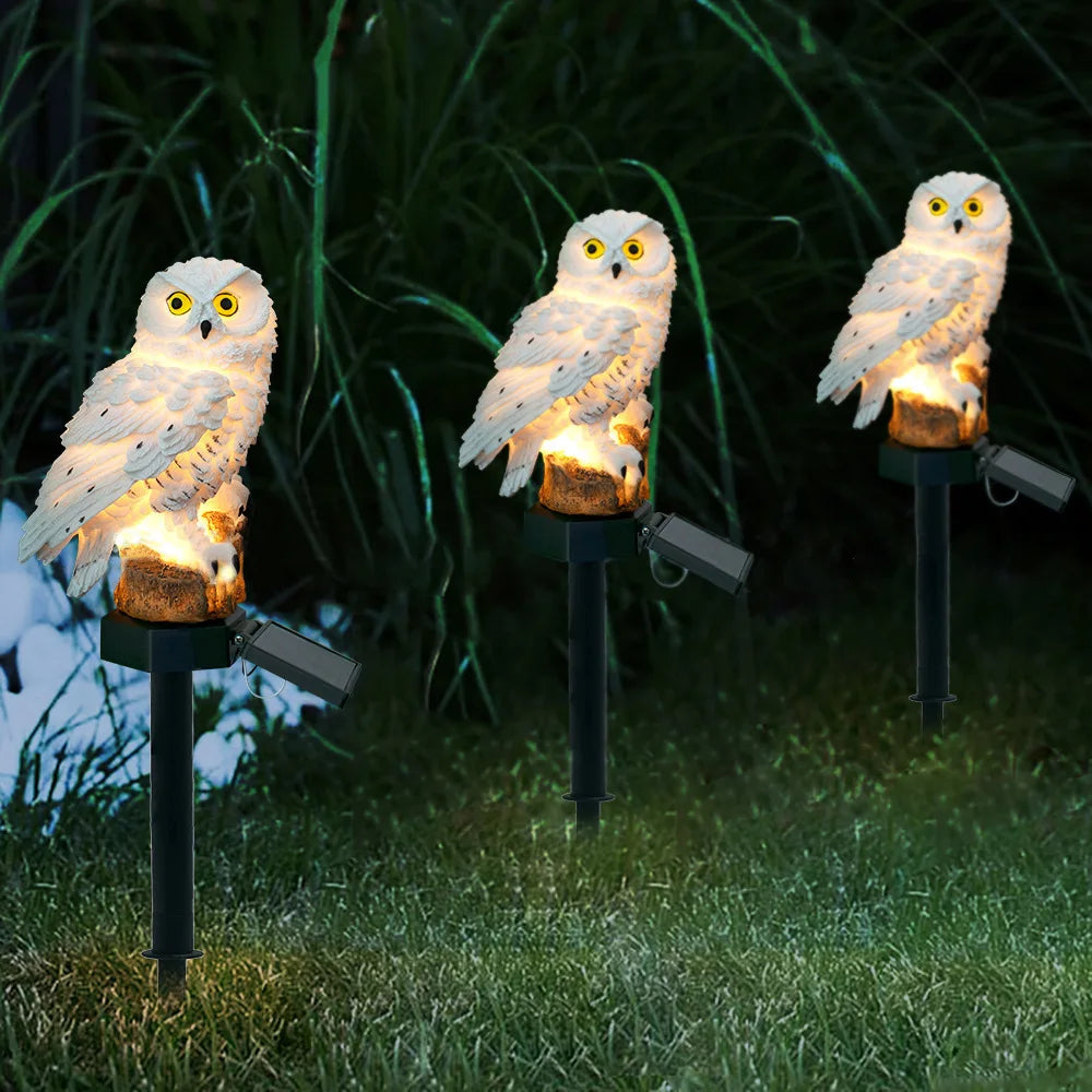Solar Owl Garden Lamp