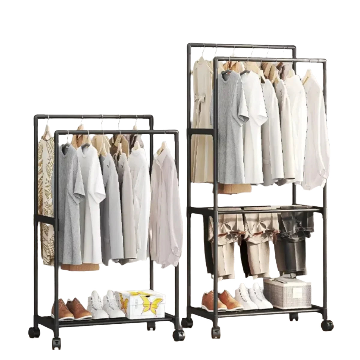 Movable Double Coat Rack