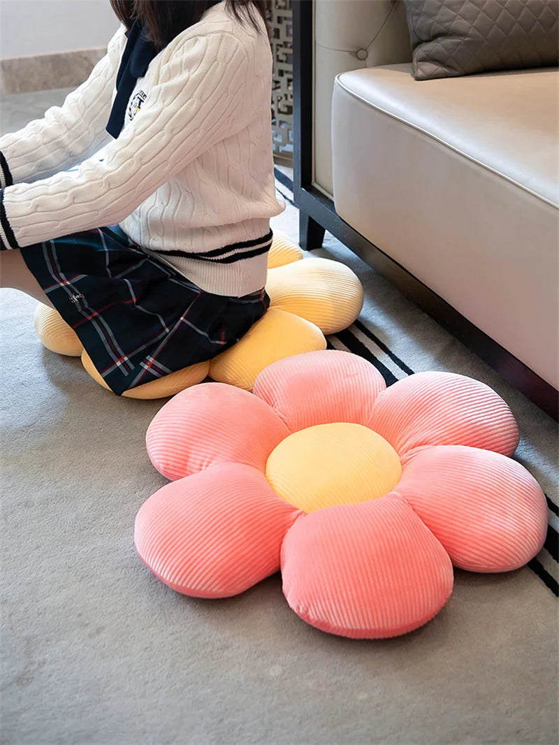 Plush Sunflower Cushion