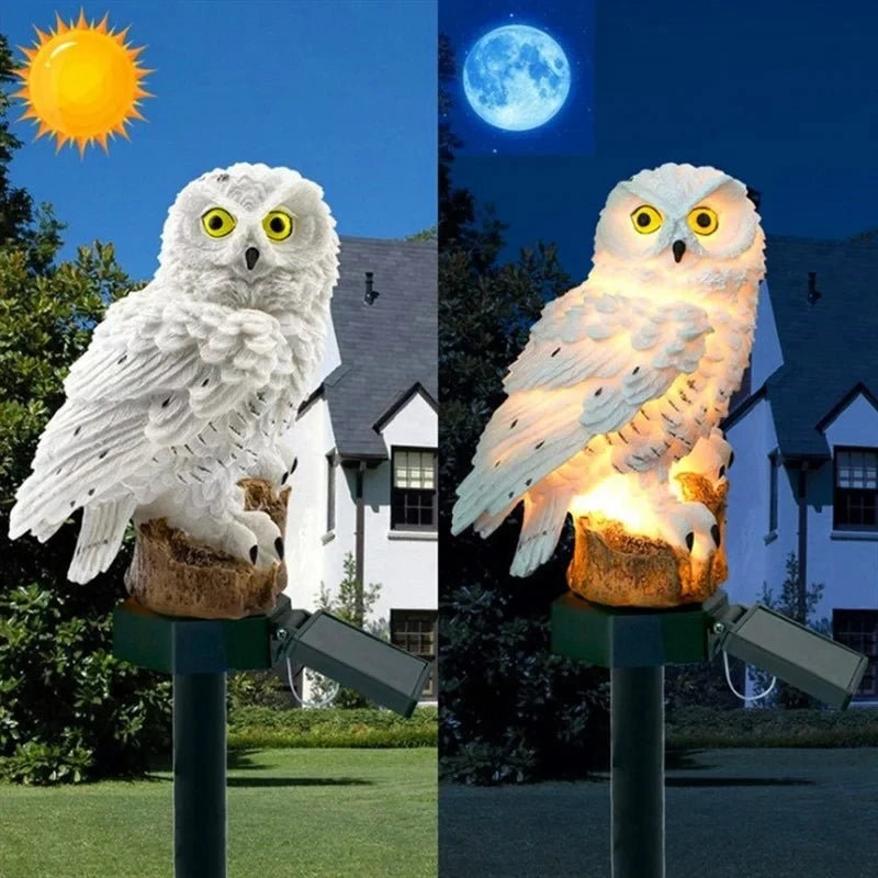 Solar Owl Garden Lamp