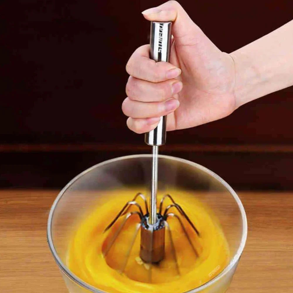 Stainless Steel Rotary Whisk Hand Mixer