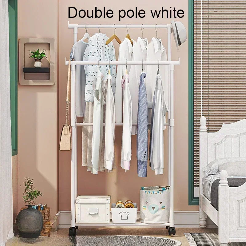 Movable Double Coat Rack