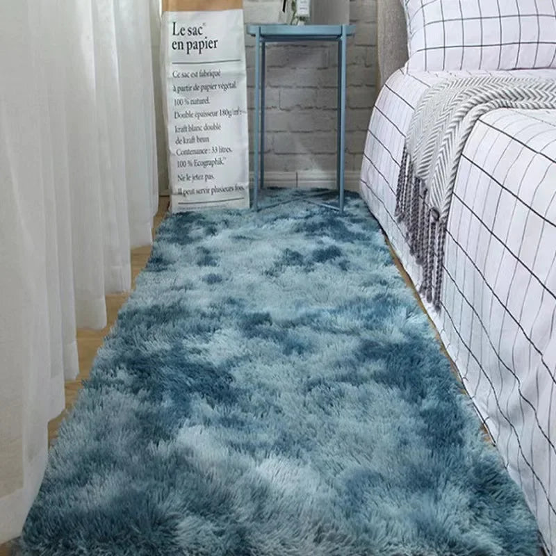 Soft Plush Gray Carpet Anti-Slip Velvet Rug