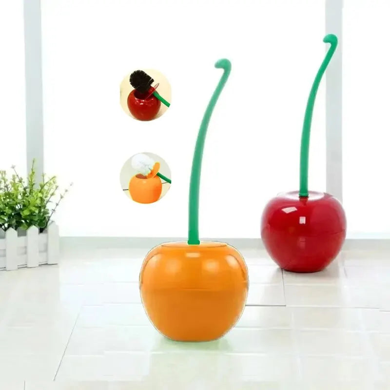 Creative Cherry Shaped Red Toilet Brush Holder