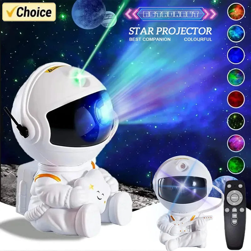 Astronaut Star Projector Galaxy Night Light