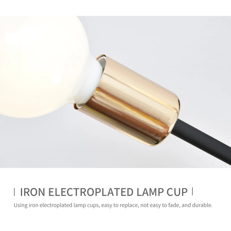 Retro Industrial 6-Head LED Ceiling Lamp