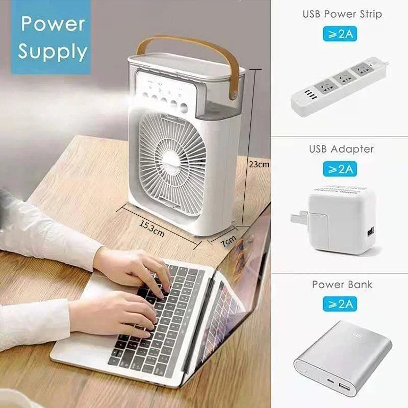 3-in-1 Portable Air Cooler Fan Humidifier