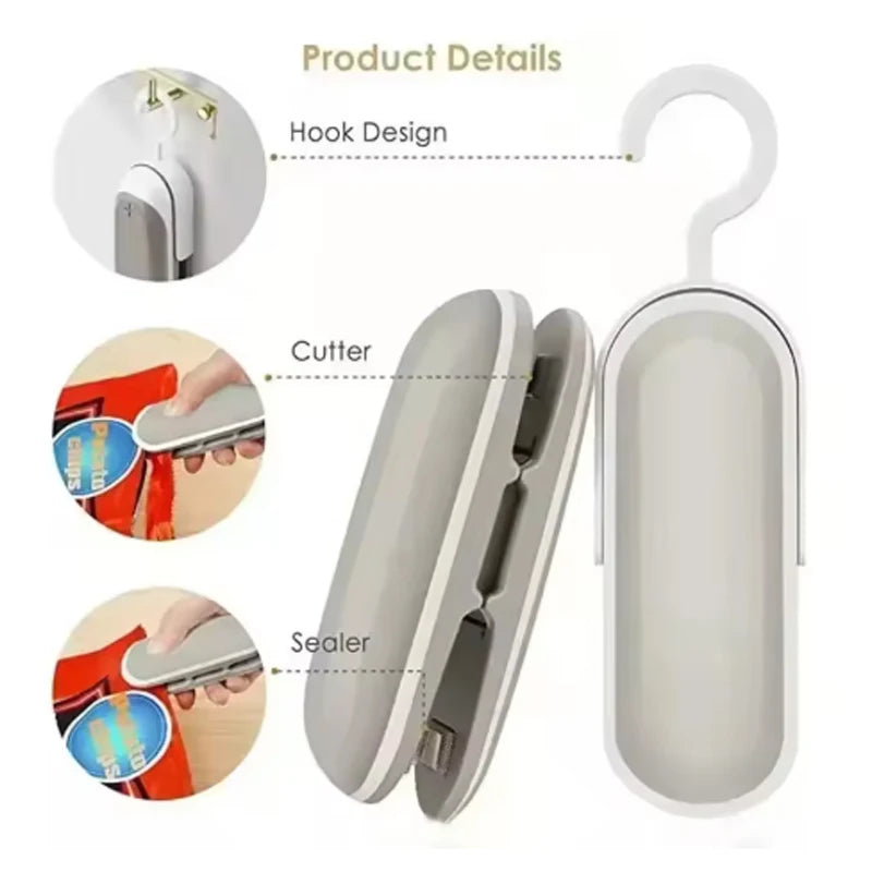 Mini Snack Sealer Portable Hand Pressure