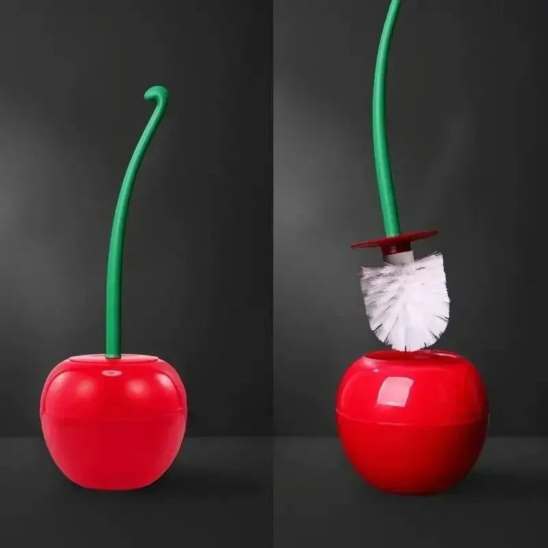 Creative Cherry Shaped Red Toilet Brush Holder