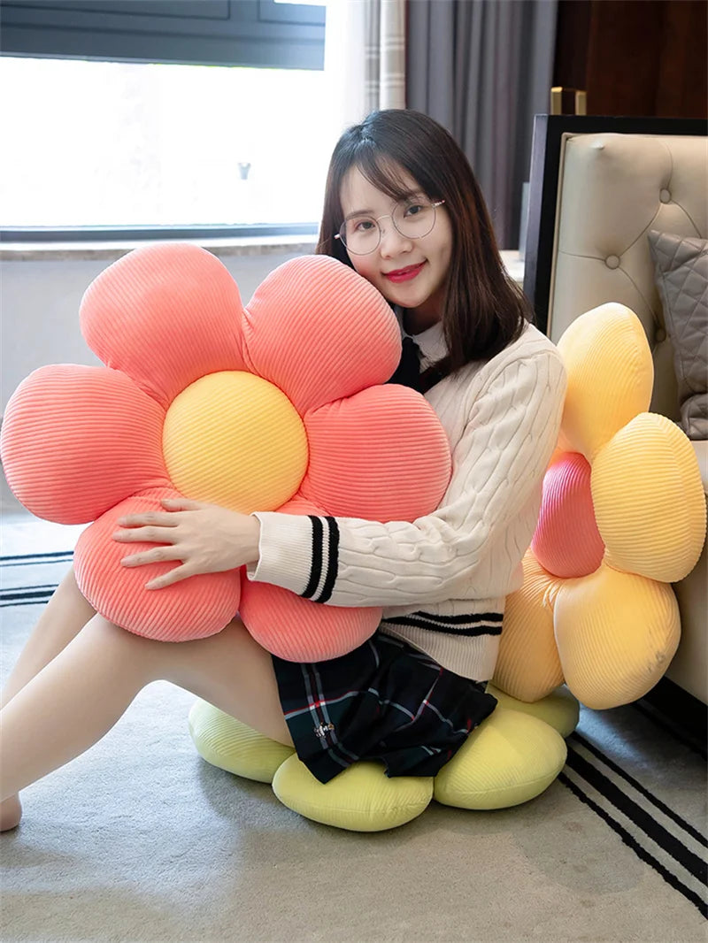 Plush Sunflower Cushion