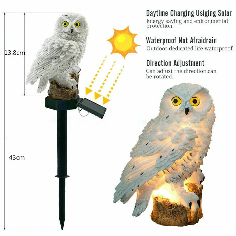 Solar Owl Garden Lamp